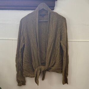 Eileen Fisher Fuzzy Italian Yarn Wrap Cardigan Sweater